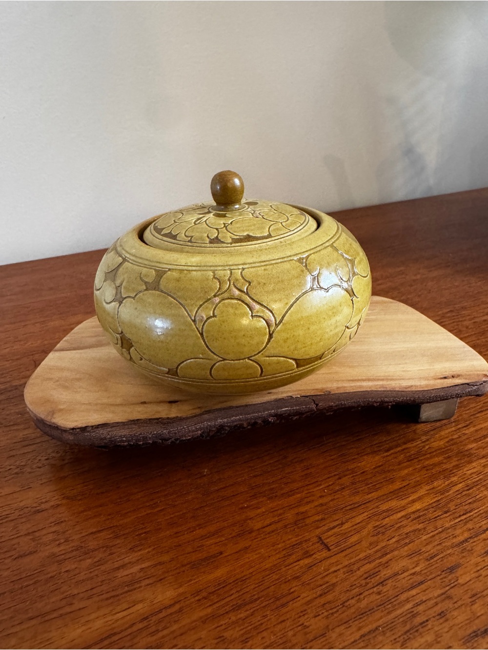 Vintage Japanese Kanayama Signed Lidded Pottery Jar - Picture 3 of 6